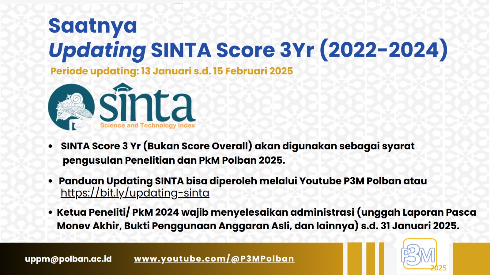 2025: Updating SINTA